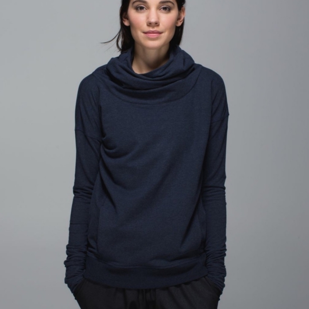 Lululemon Stress Less hoodie Pullover dark grey size 6